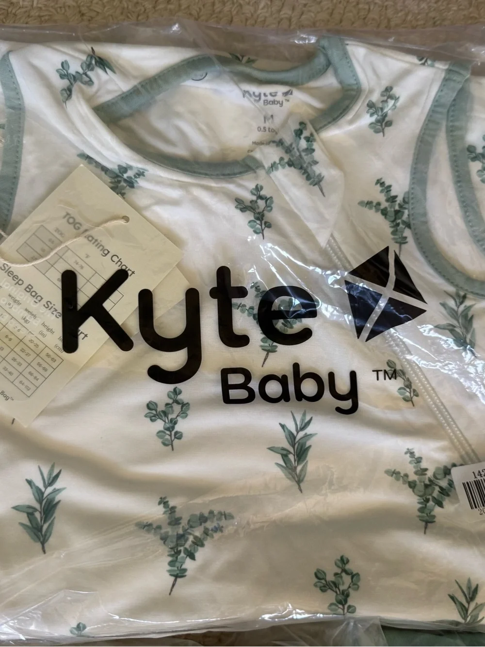 NWT Kyte BABY Eucalyptus Sleep Sack - Medium 0.5 TOG